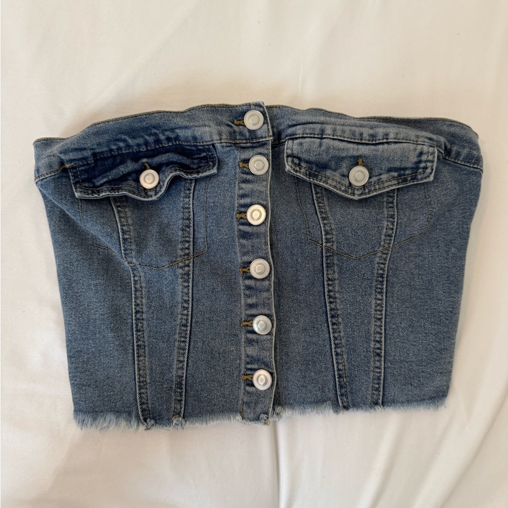 Windsor Blue Crop Top Denim Style
